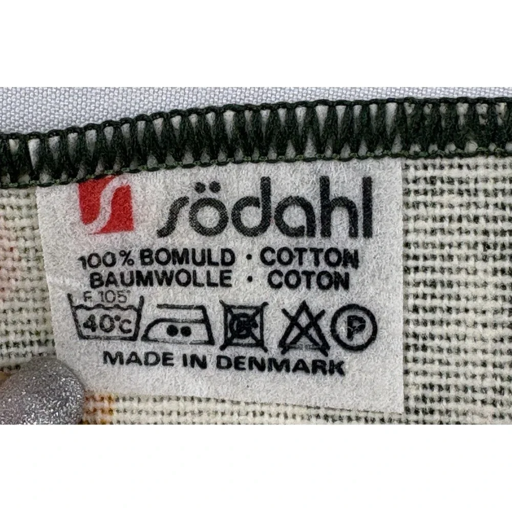VTG Sodahl Nativity Table Runner Danish 70s Scandinavian Cotton Linen MCM X-Mas